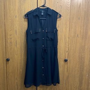 Cute lightweight black button up H&M dress